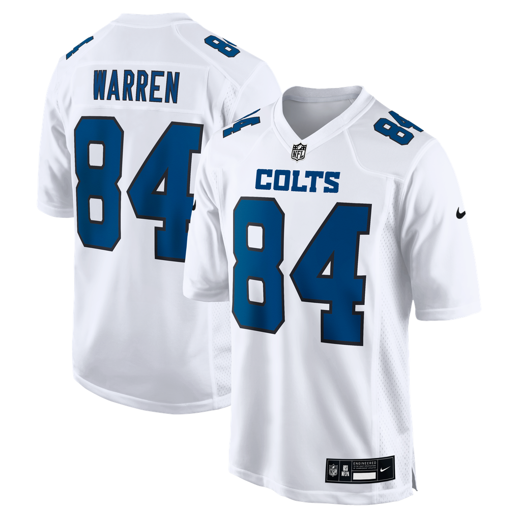 Men's Indianapolis Colts Tyler Warren Tundra White Fashion Game Jersey