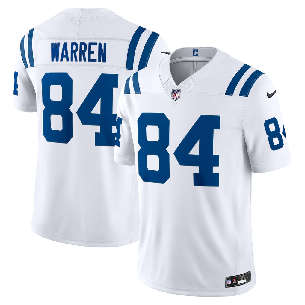 Men's Indianapolis Colts Tyler Warren White Vapor F.U.S.E. Stitched Limited Jersey