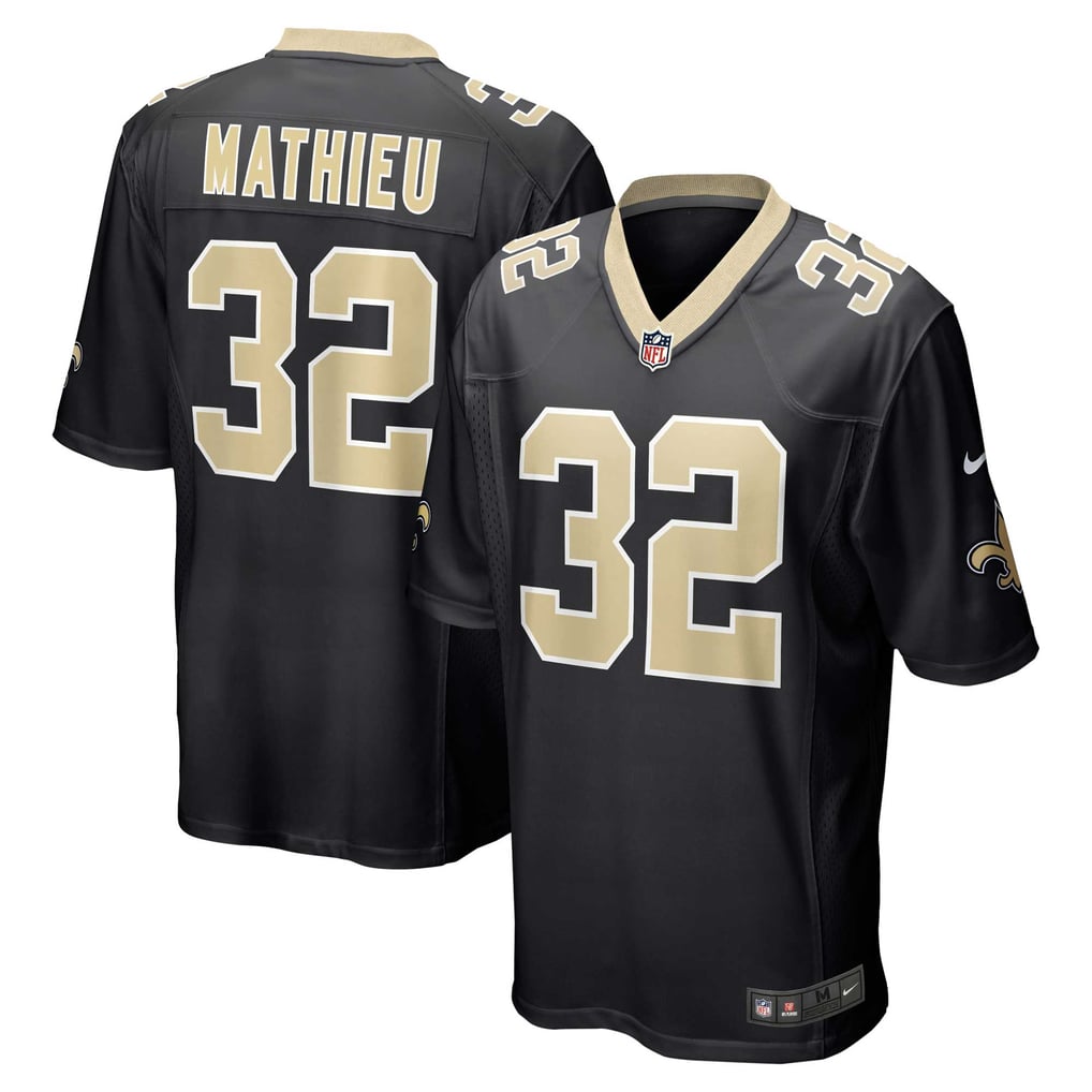 Men's New Orleans Saints Tyrann Mathieu Black Game Jersey