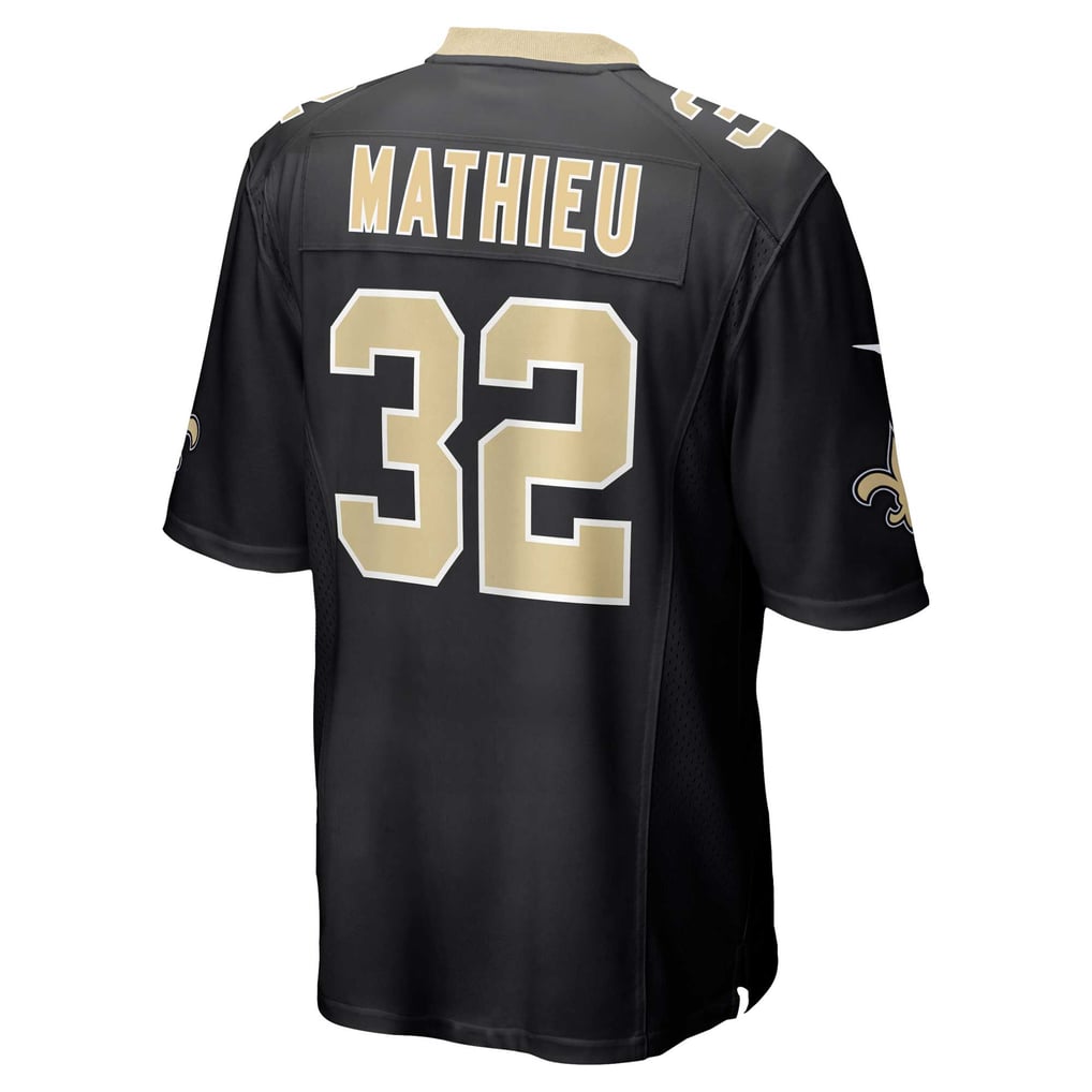 Men's New Orleans Saints Tyrann Mathieu Black Game Jersey