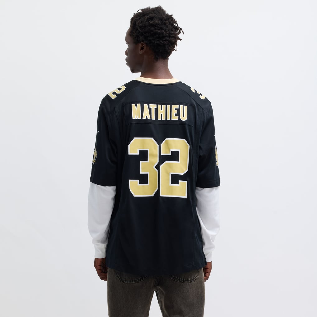 Men's New Orleans Saints Tyrann Mathieu Black Game Jersey