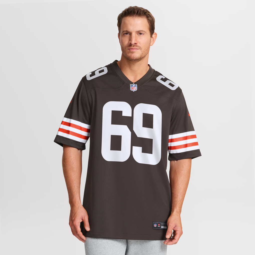 Men's Cleveland Browns Tyre Phillips Brown Team Game Jersey