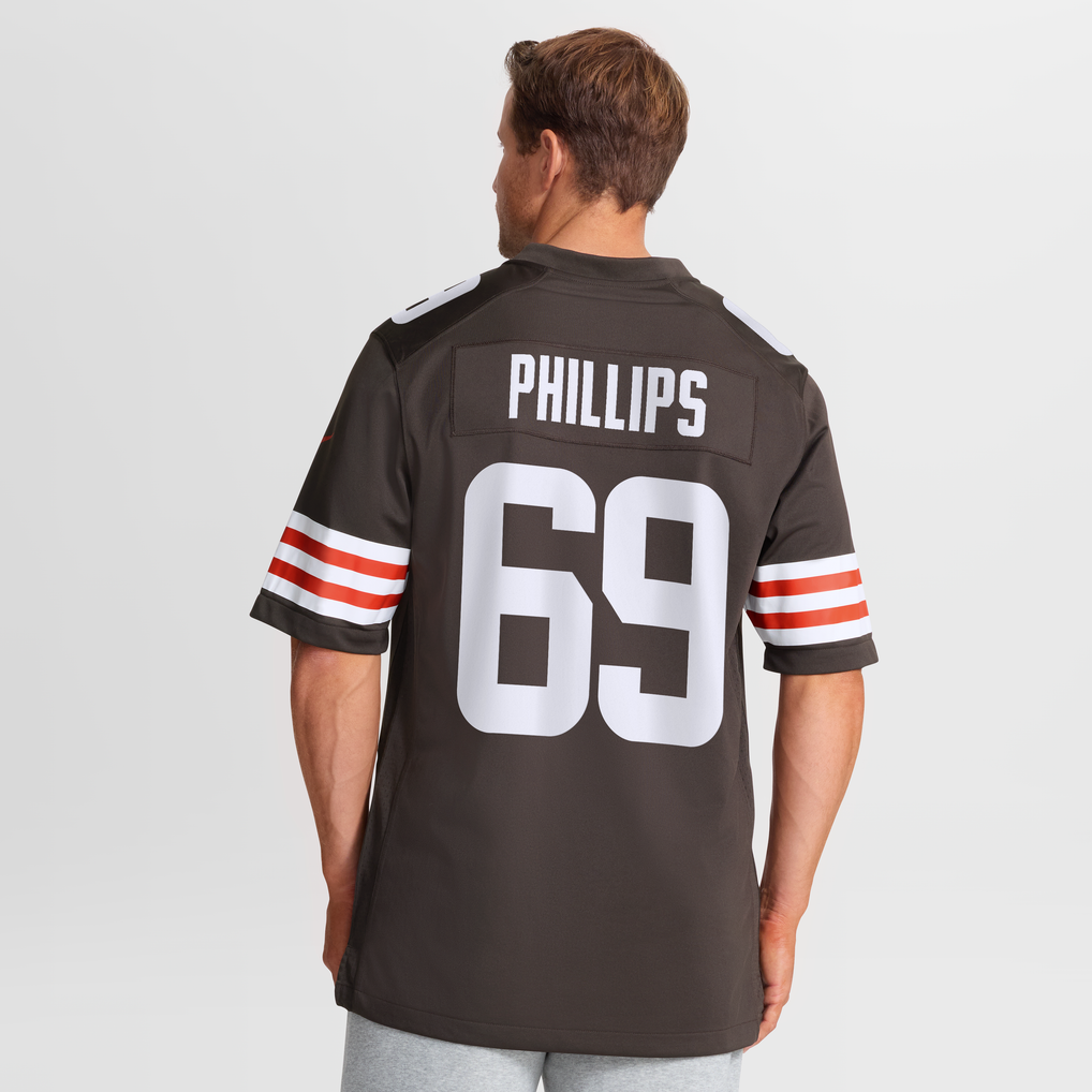 Men's Cleveland Browns Tyre Phillips Brown Team Game Jersey