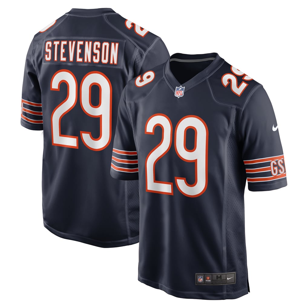 Men's Chicago Bears Tyrique Stevenson Navy Game Jersey