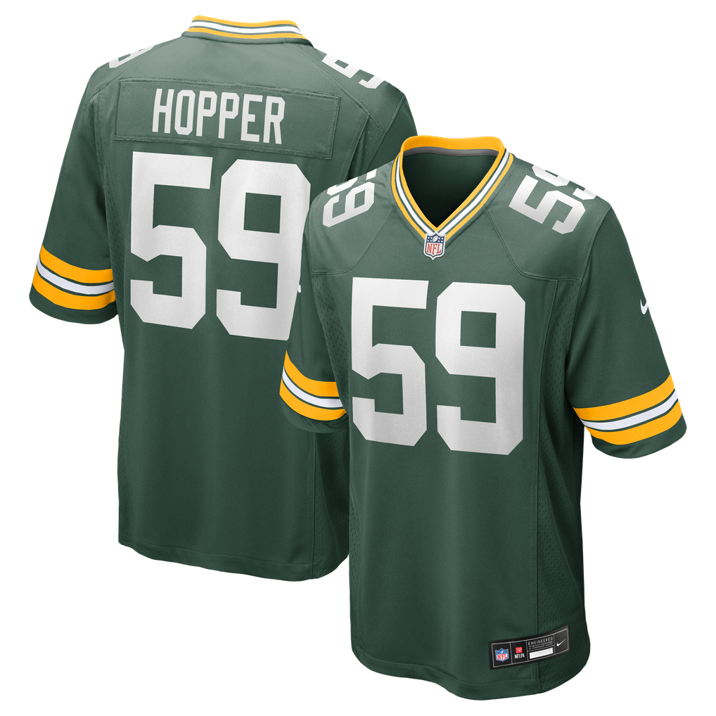 Men's Green Bay Packers Ty'Ron Hopper Green Game Jersey