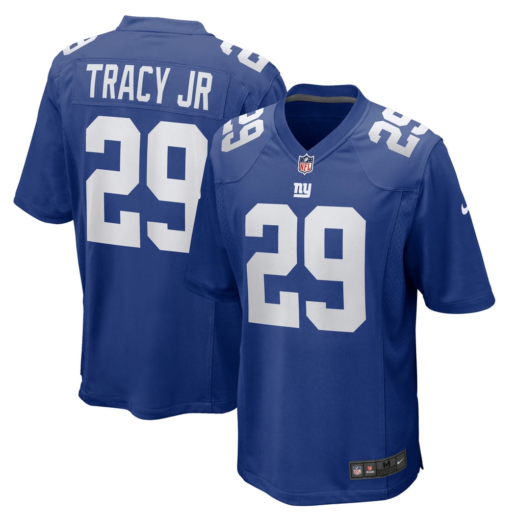 Men's New York Giants Tyrone Tracy Jr. Royal Team Game Jersey