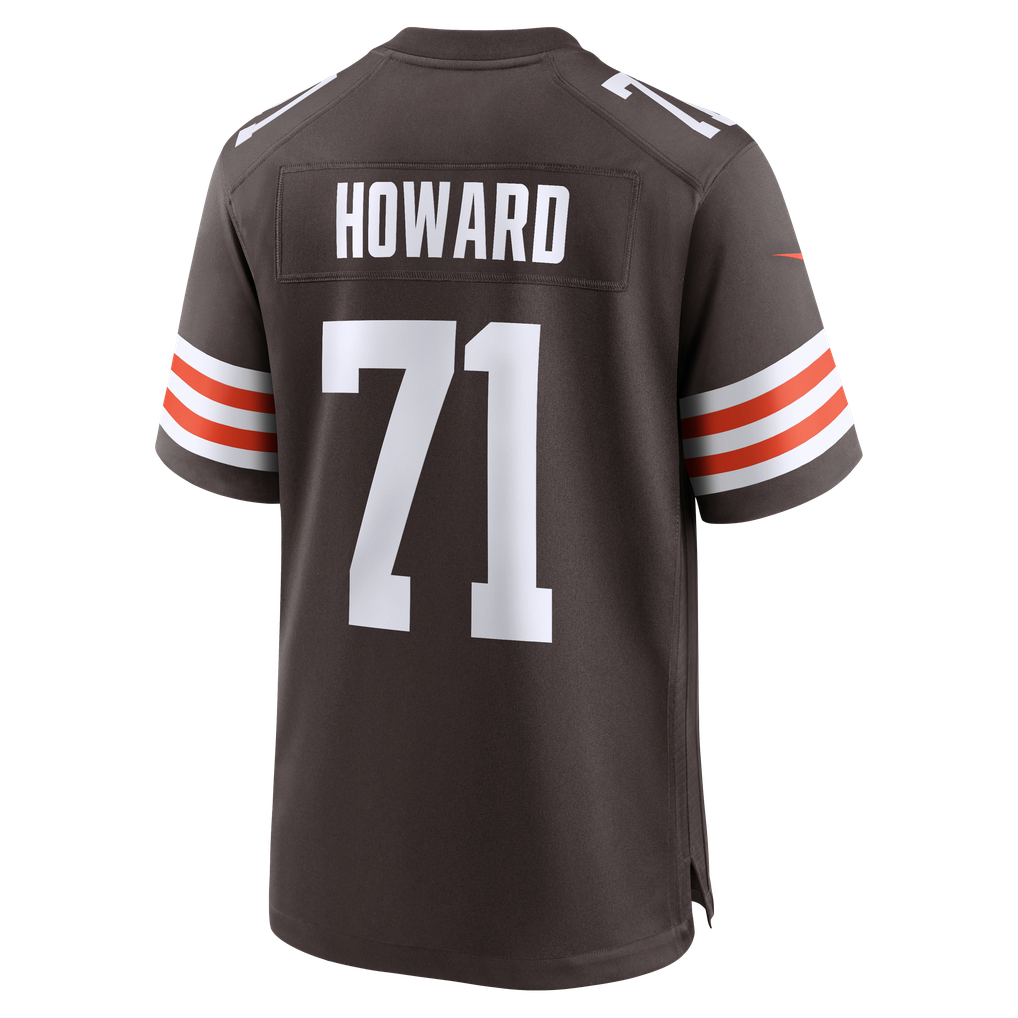 Men's Cleveland Browns Tytus Howard Brown Team Game Jersey