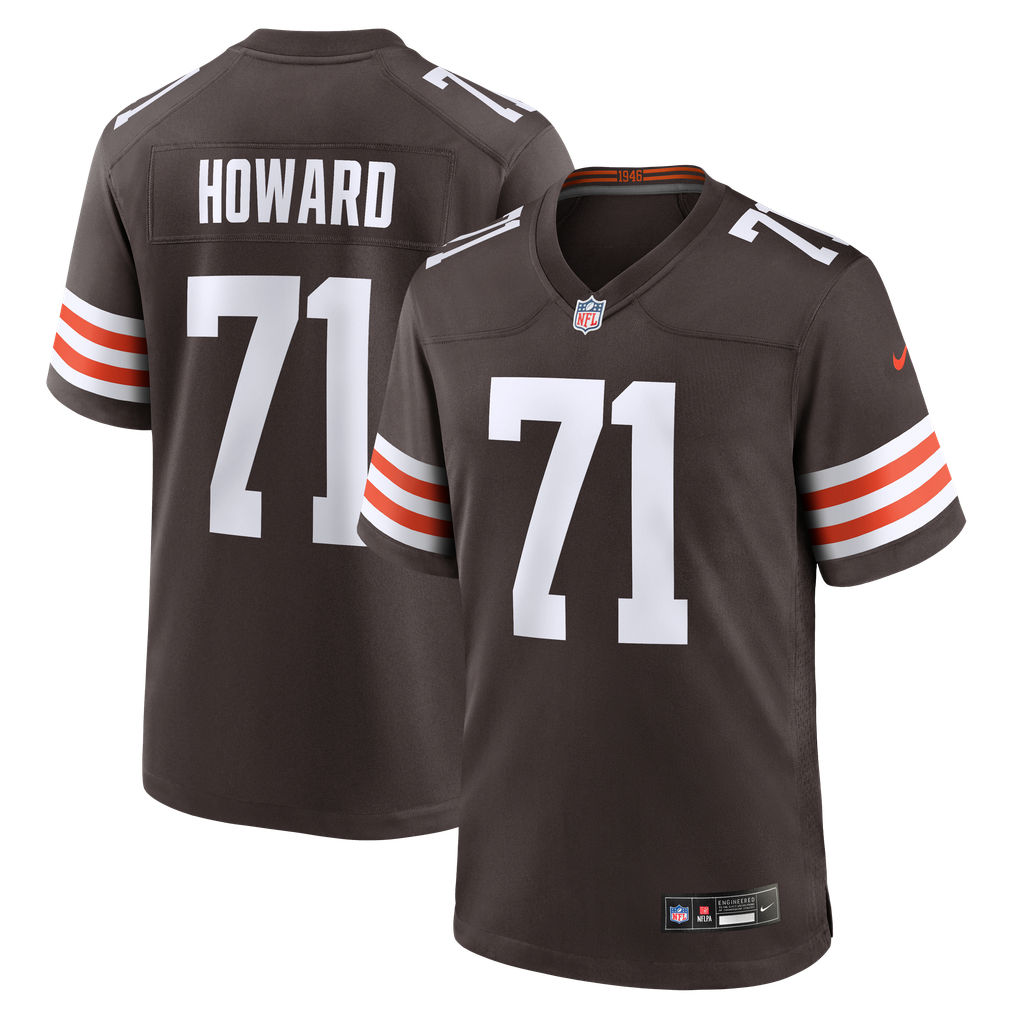 Men's Cleveland Browns Tytus Howard Brown Team Game Jersey