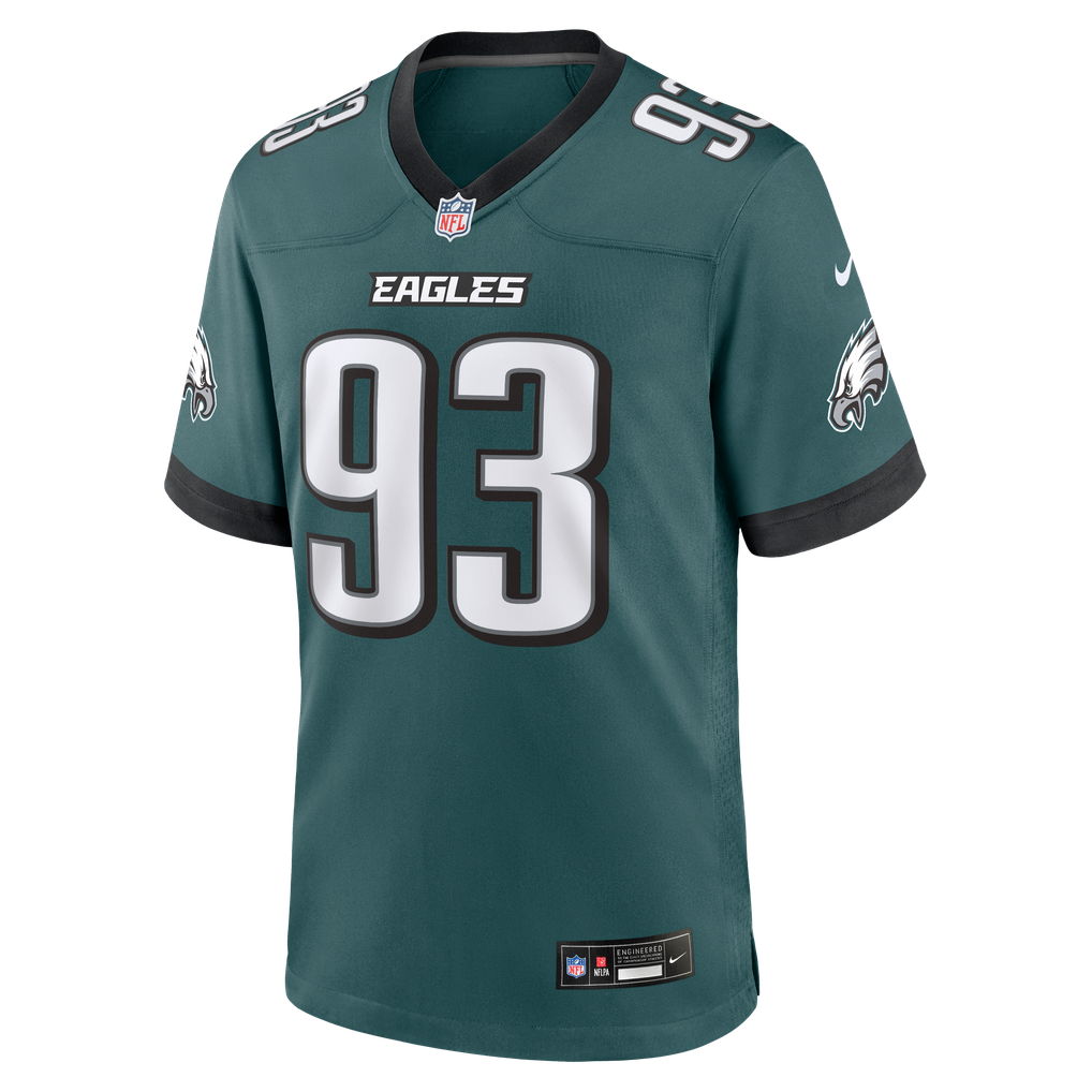 Men's Philadelphia Eagles Uar Bernard Midnight Green Team Game Jersey