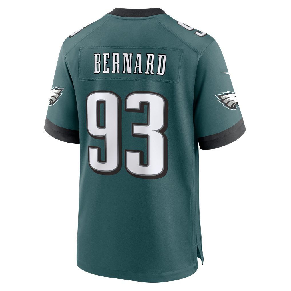 Men's Philadelphia Eagles Uar Bernard Midnight Green Team Game Jersey