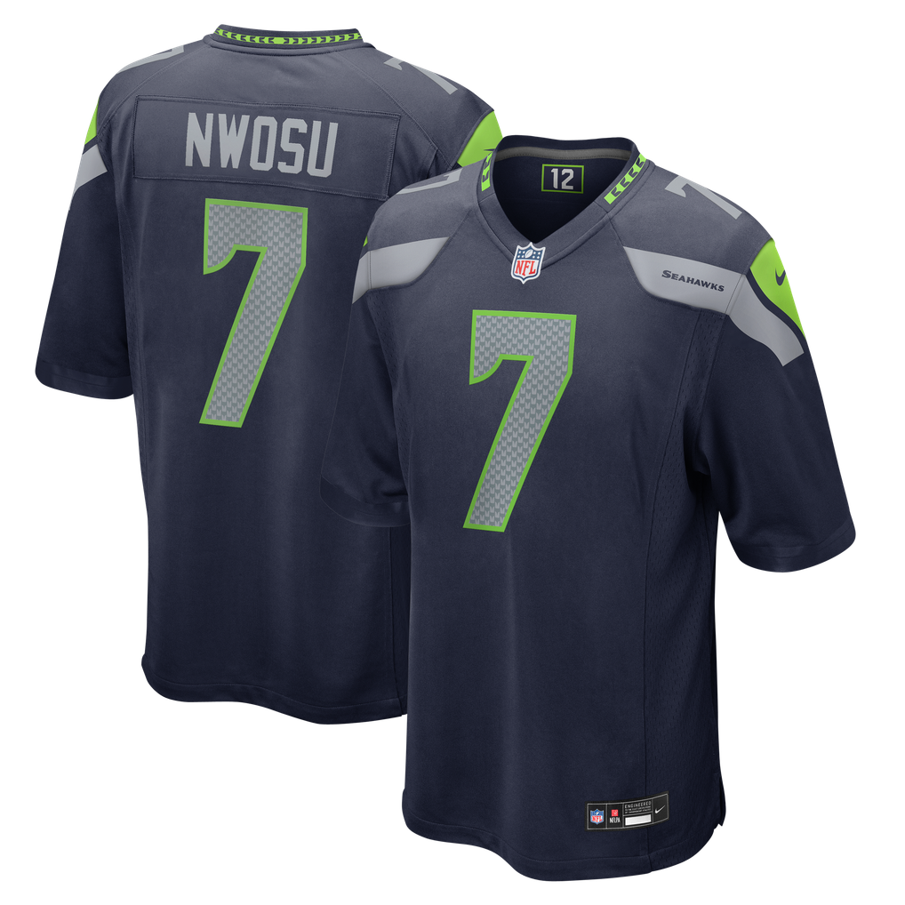 Men's Seattle Seahawks Uchenna Nwosu College Navy Team Game Jersey