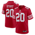 Men's San Francisco 49ers Upton Stout Scarlet Team Game Jersey