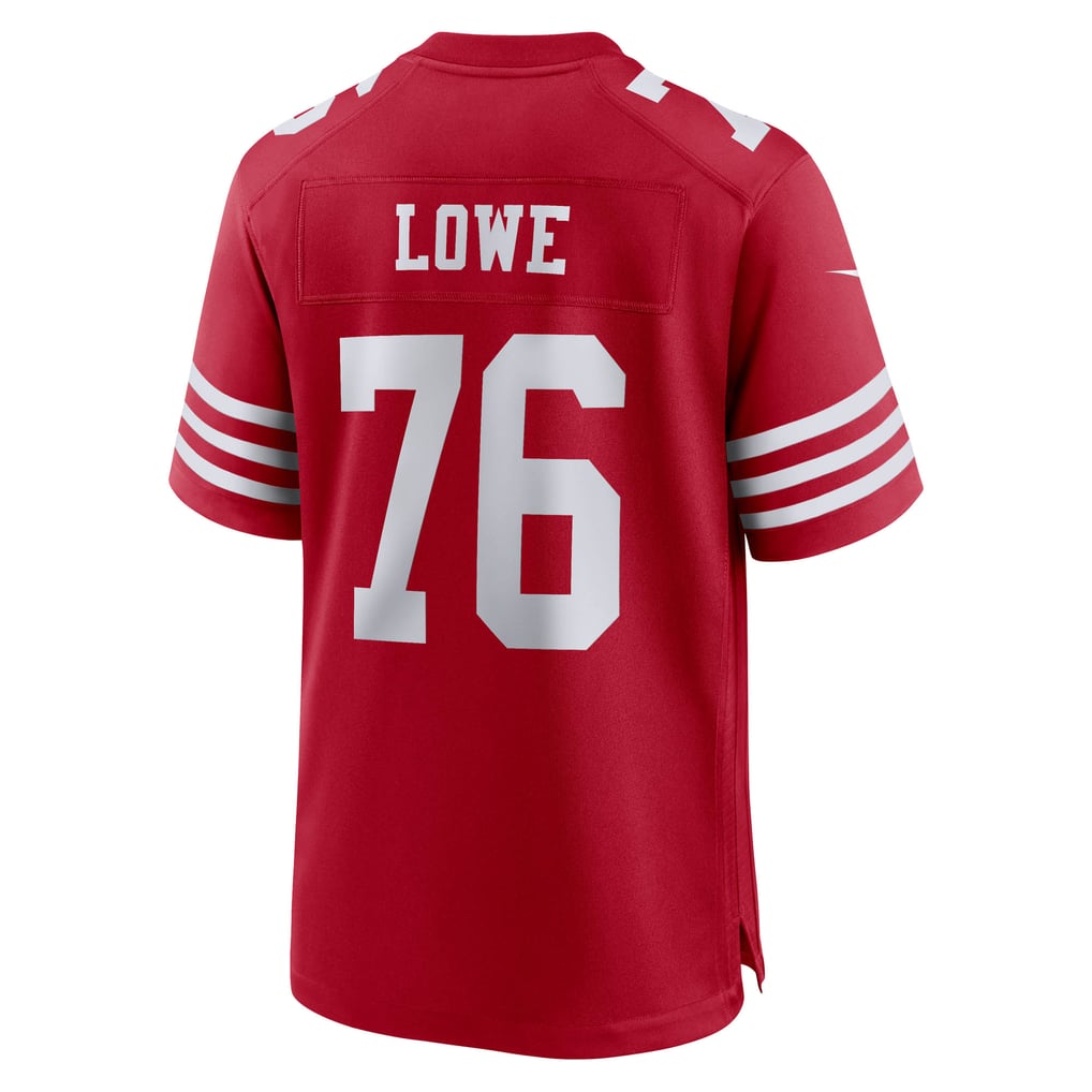 Men's San Francisco 49ers Vederian Lowe Scarlet Team Game Jersey