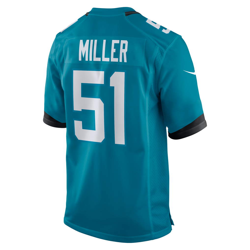 Men's Jacksonville Jaguars Ventrell Miller Teal Game Jersey