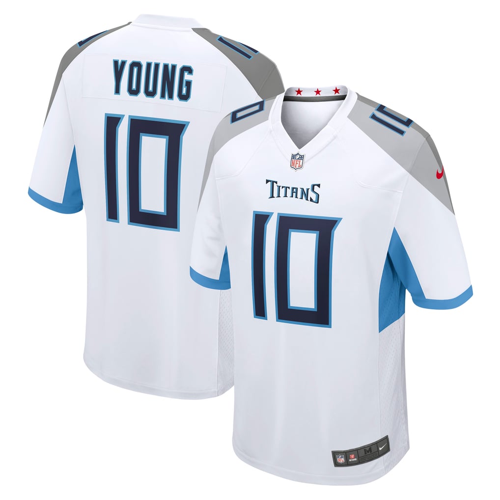Men's Tennessee Titans Vince Young White Retired Player Game Jersey