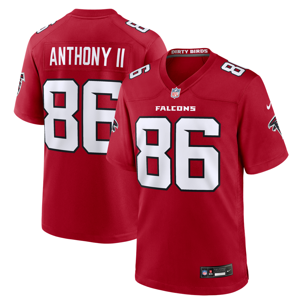 Men's Atlanta Falcons Vinny Anthony II Red Team Game Jersey