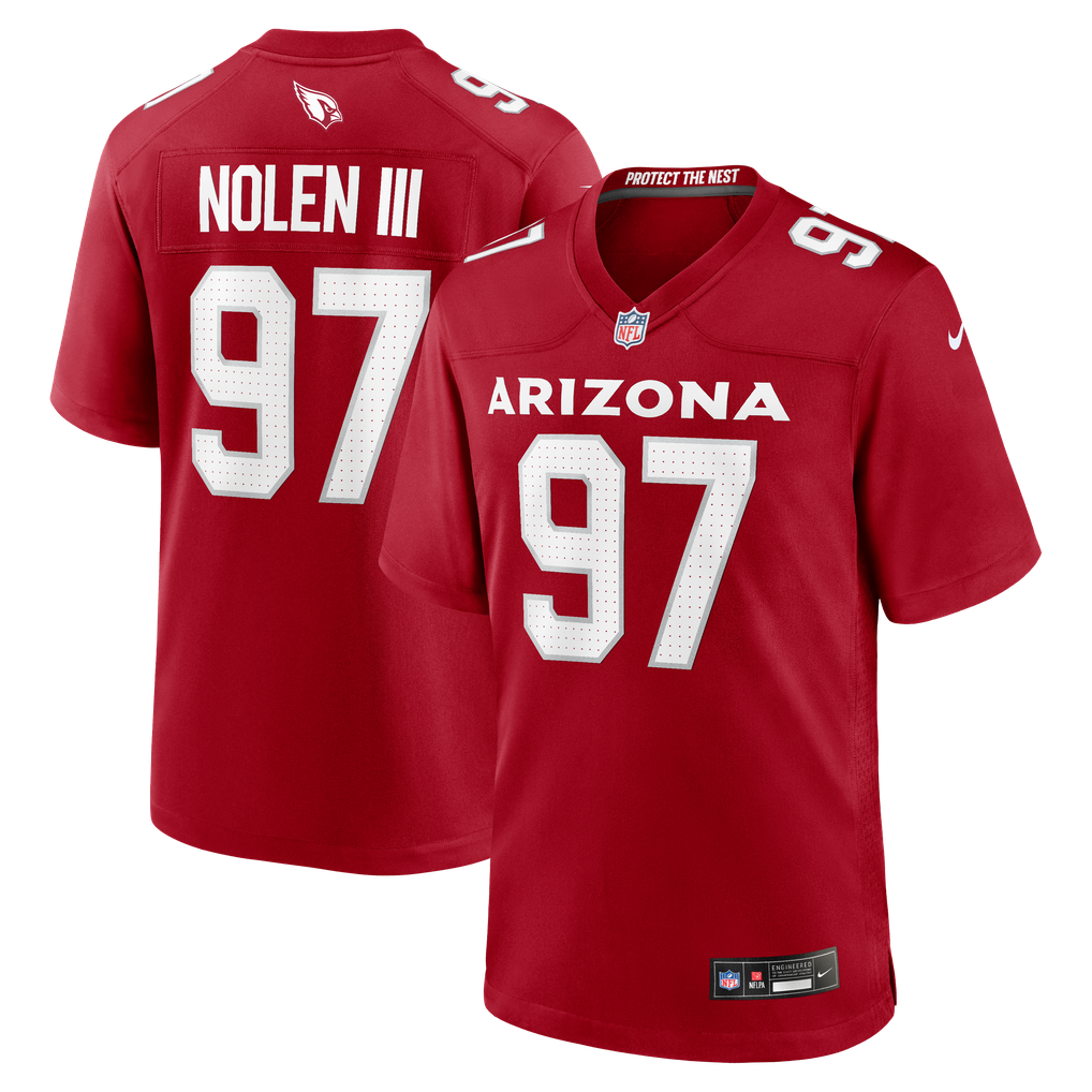 Men's Arizona Cardinals Walter Nolen Cardinal Game Player Jersey