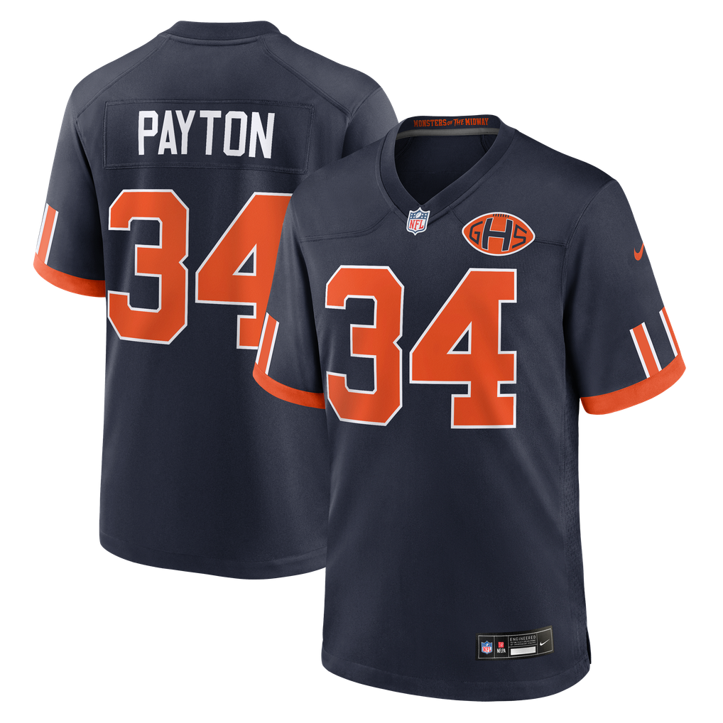Men's Chicago Bears Walter Payton Navy 2026 Rivalries Collection Game Jersey