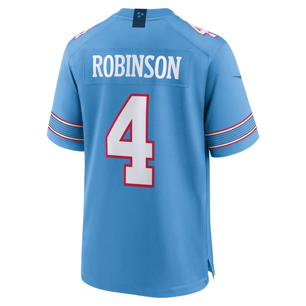 Men's Tennessee Titans Wan'Dale Robinson Light Blue Team Game Jersey