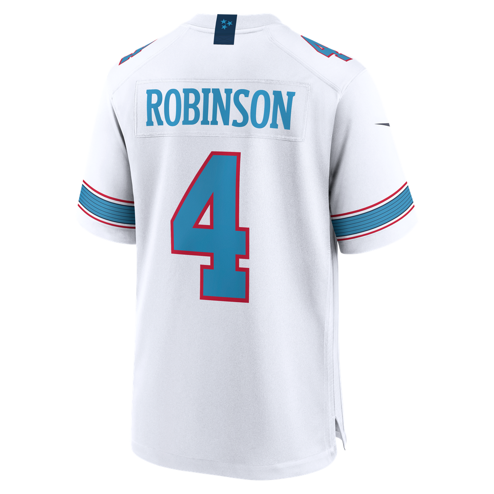 Men's Tennessee Titans Wan'Dale Robinson White Game Jersey