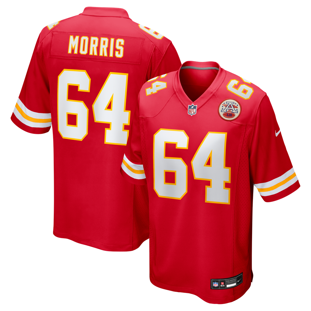 Men's Kansas City Chiefs Wanya Morris Red Game Jersey