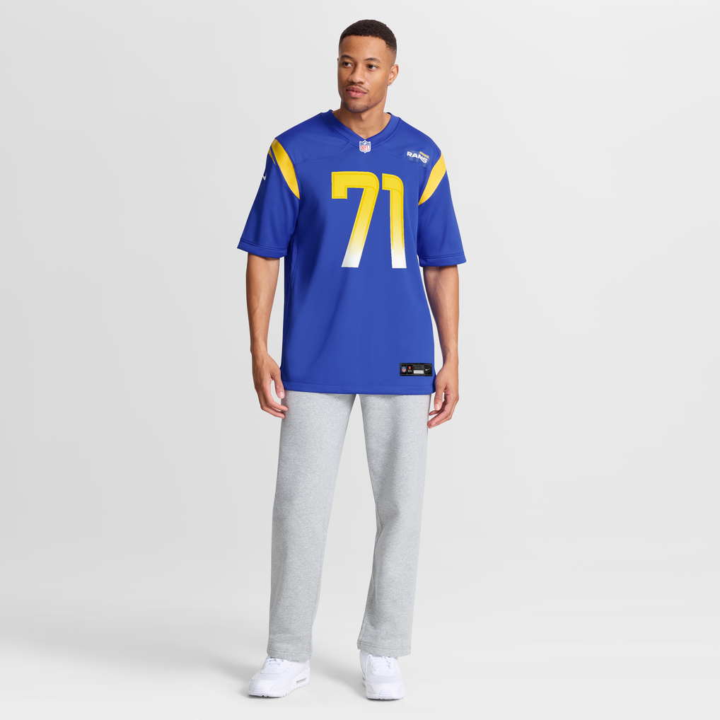 Men's Los Angeles Rams Warren McClendon Jr. Royal Team Game Jersey