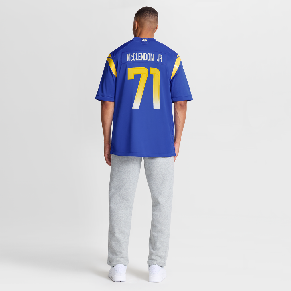 Men's Los Angeles Rams Warren McClendon Jr. Royal Team Game Jersey