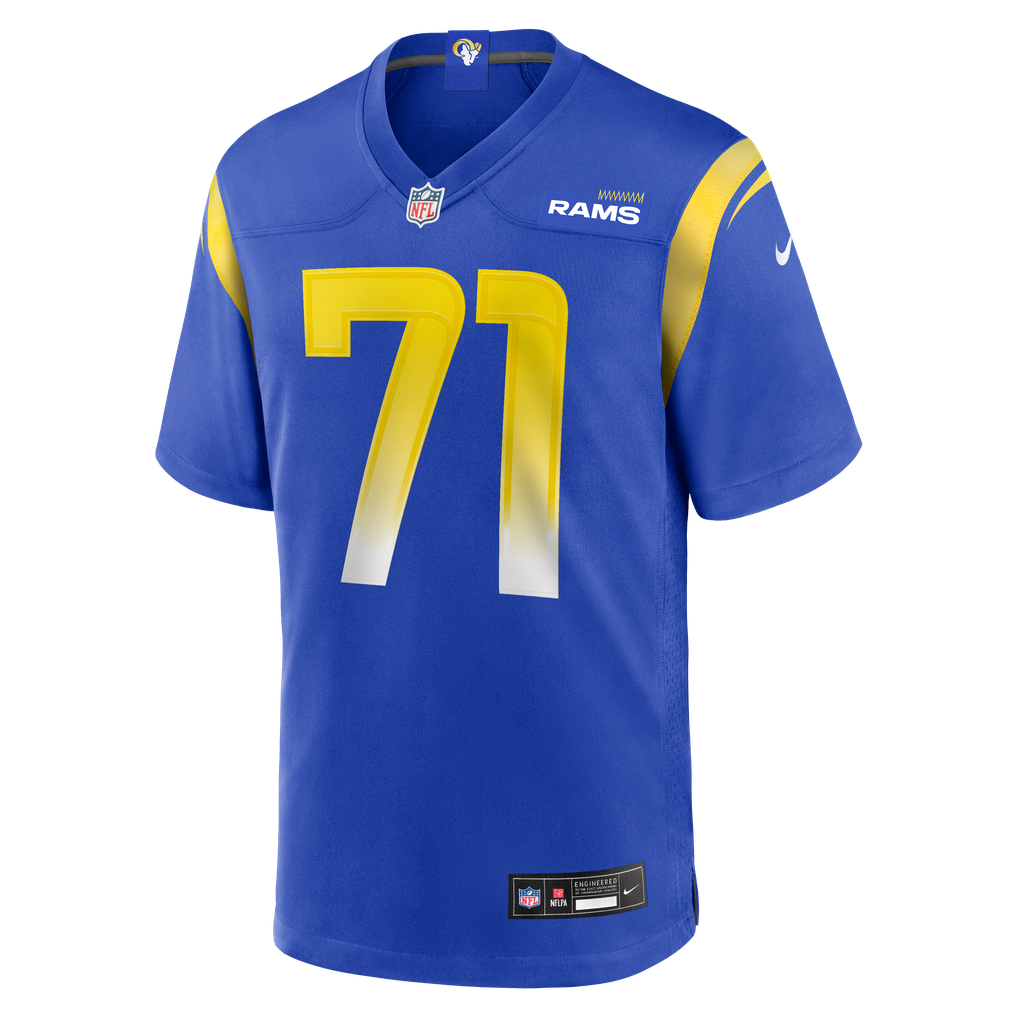 Men's Los Angeles Rams Warren McClendon Jr. Royal Team Game Jersey