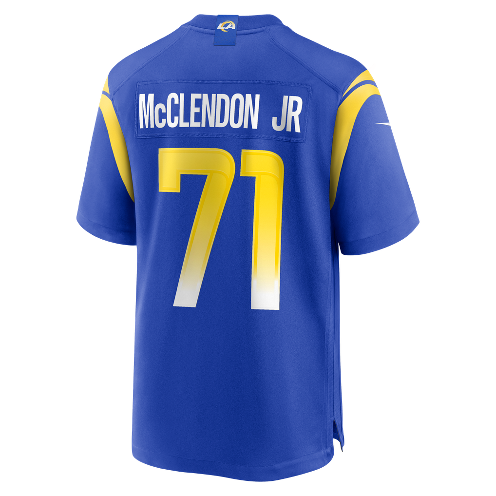 Men's Los Angeles Rams Warren McClendon Jr. Royal Team Game Jersey