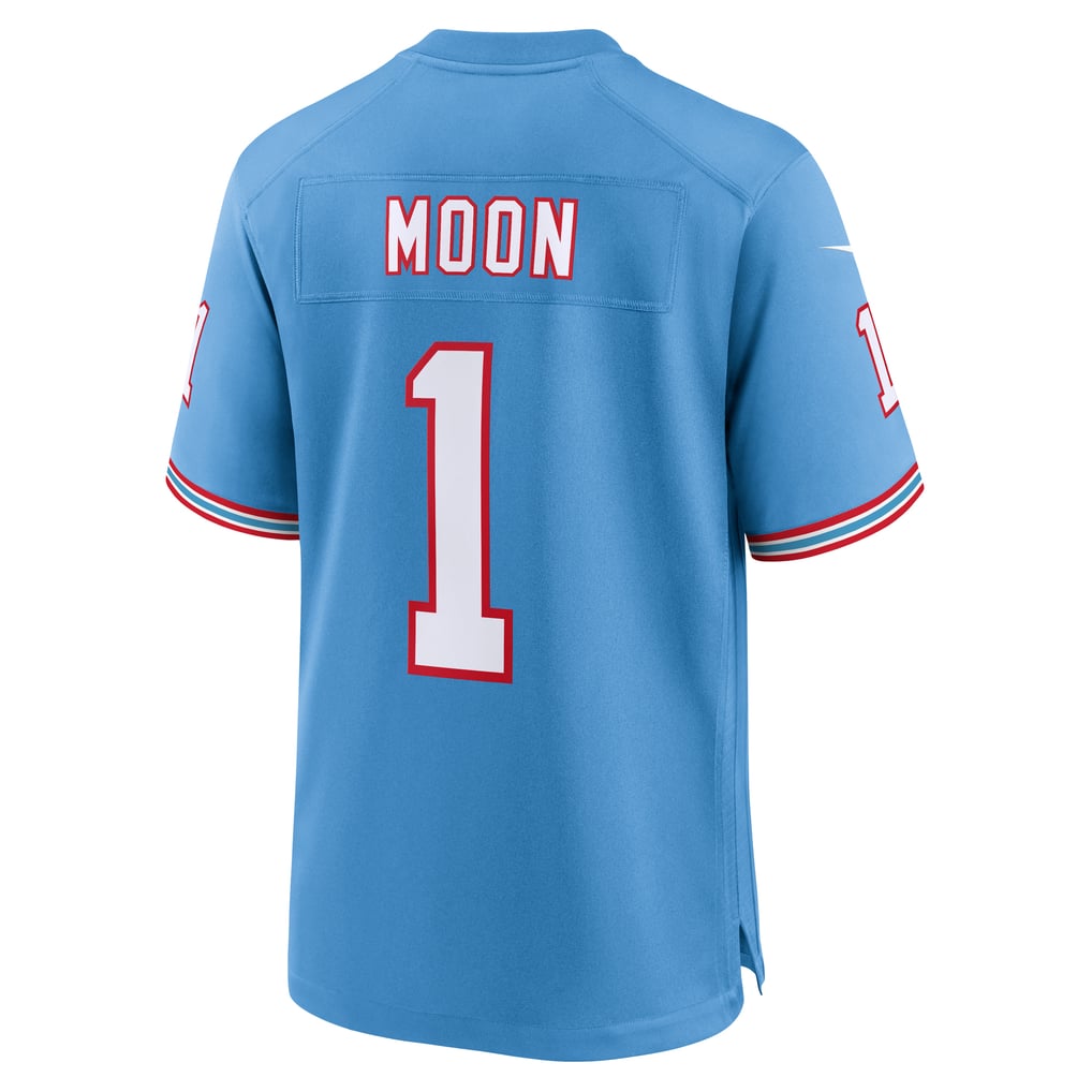 Men's Tennessee Titans Warren Moon Light Blue Retired Player Alternate Game Jersey