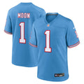 Men's Tennessee Titans Warren Moon Light Blue Retired Player Alternate Game Jersey