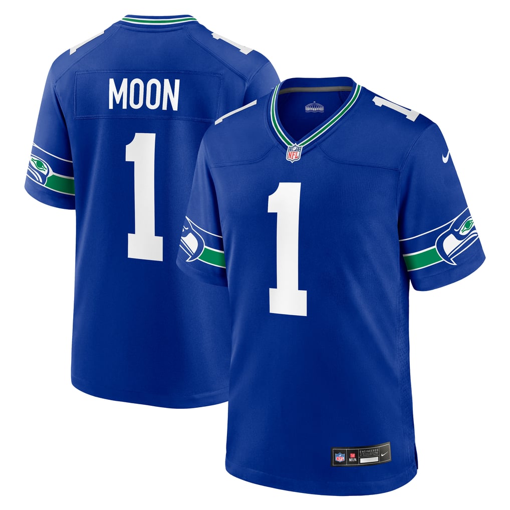 Men's Seattle Seahawks Warren Moon Royal Retired Player Alternate Game Jersey
