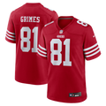 Men's San Francisco 49ers Wesley Grimes Scarlet Team Game Jersey