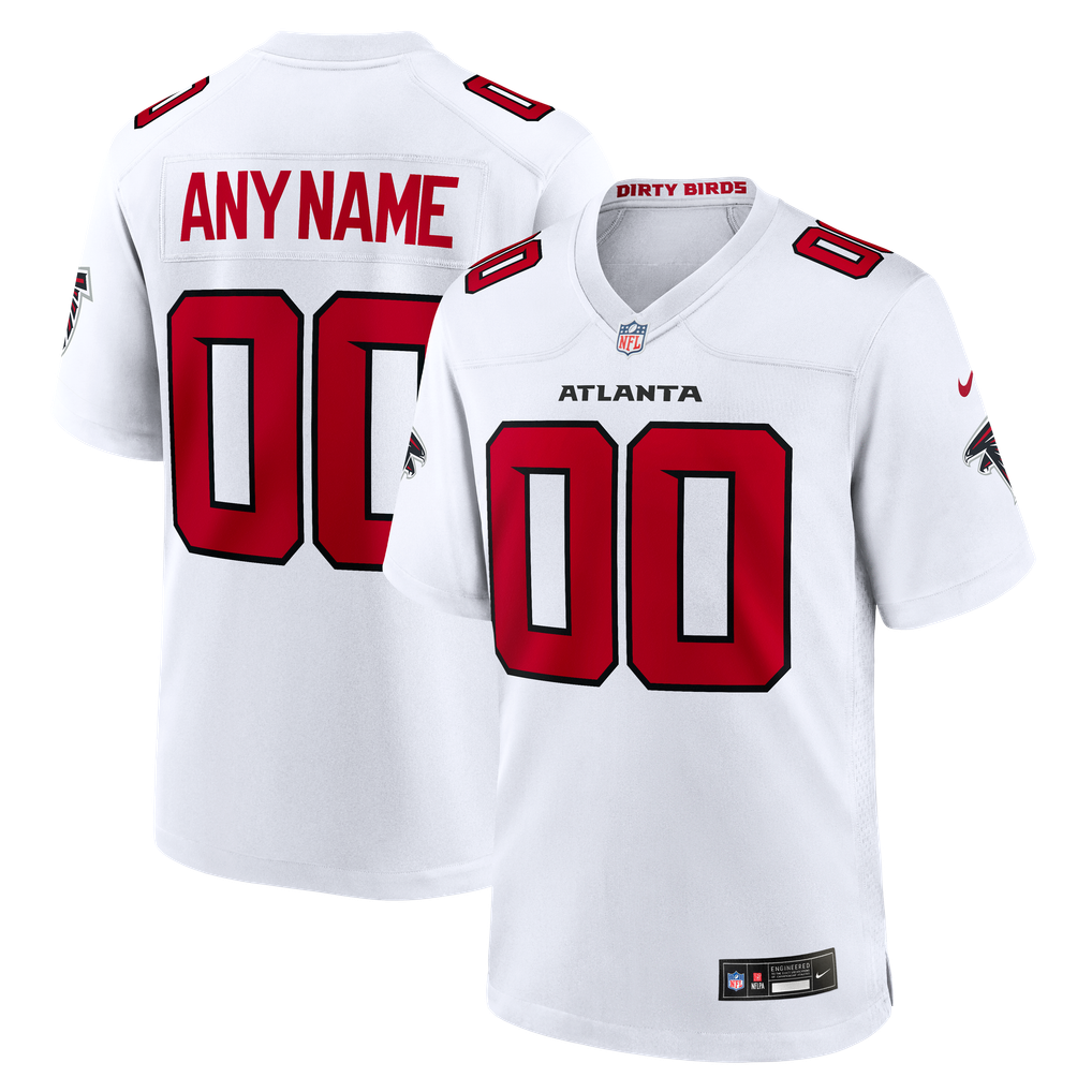Men's Atlanta Falcons White Custom Game Jersey