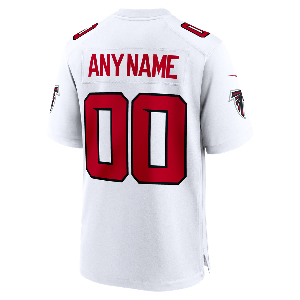 Men's Atlanta Falcons White Custom Game Jersey