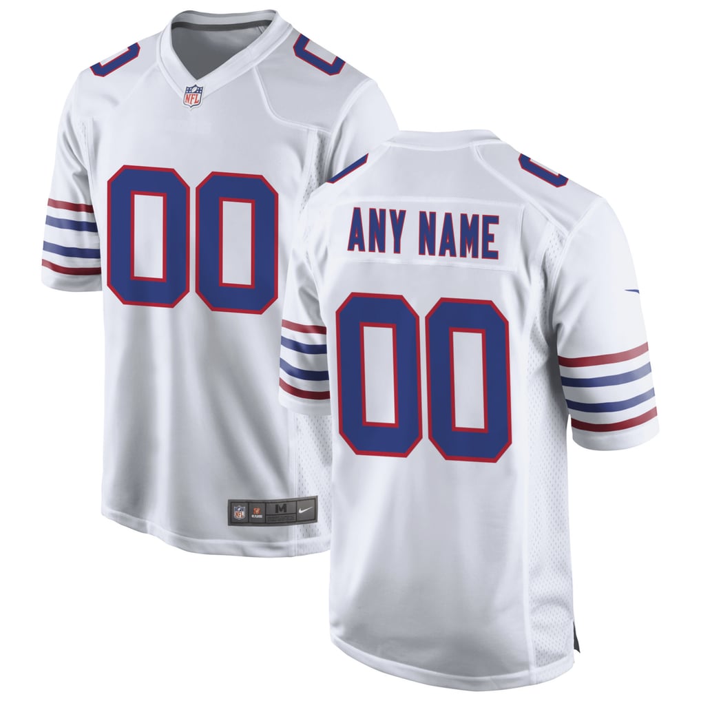 Men's Buffalo Bills White Alternate Custom Game Jersey