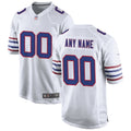 Men's Buffalo Bills White Alternate Custom Game Jersey