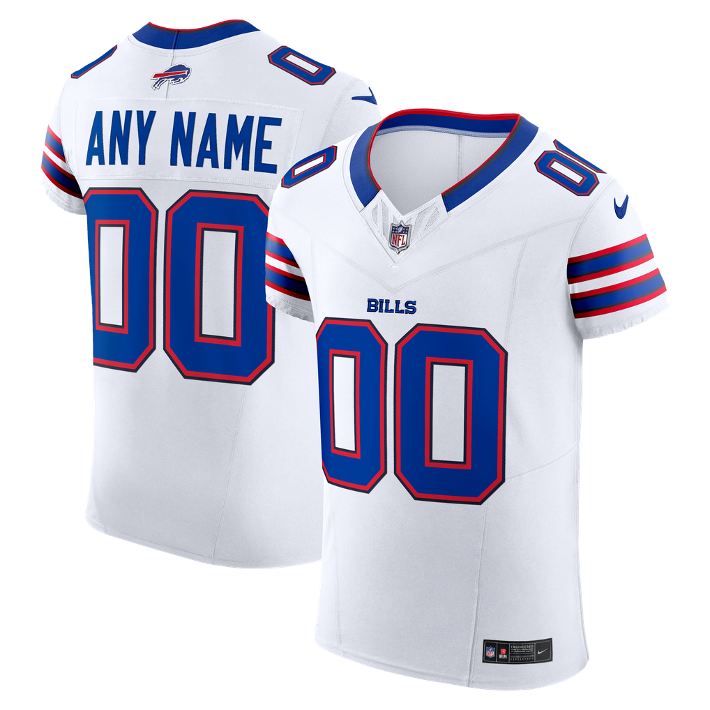 Men's Buffalo Bills White Vapor F.U.S.E. Elite Custom Jersey