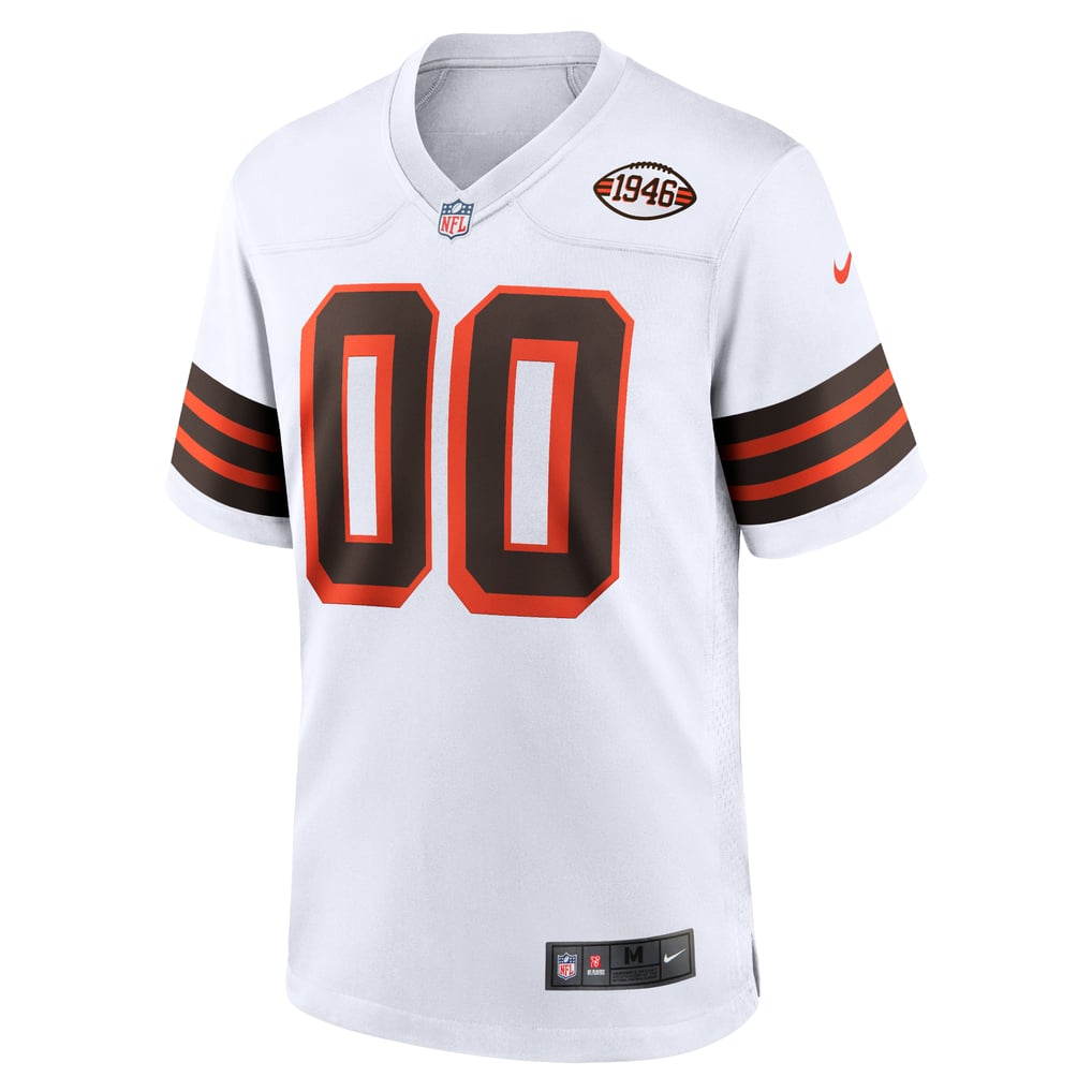 Men's Cleveland Browns White 1946 Collection Alternate Custom Jersey