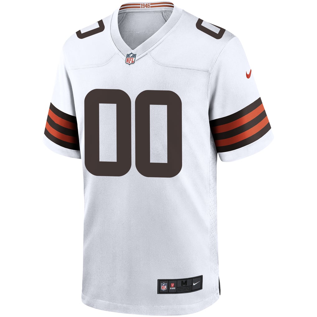 Men's Cleveland Browns White Custom Game Jersey