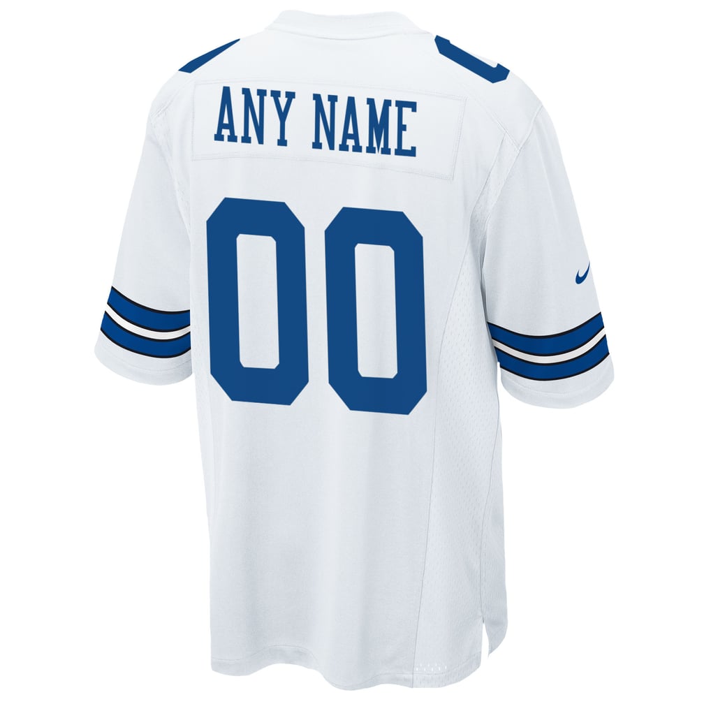 Men's Dallas Cowboys White Custom Game Jersey