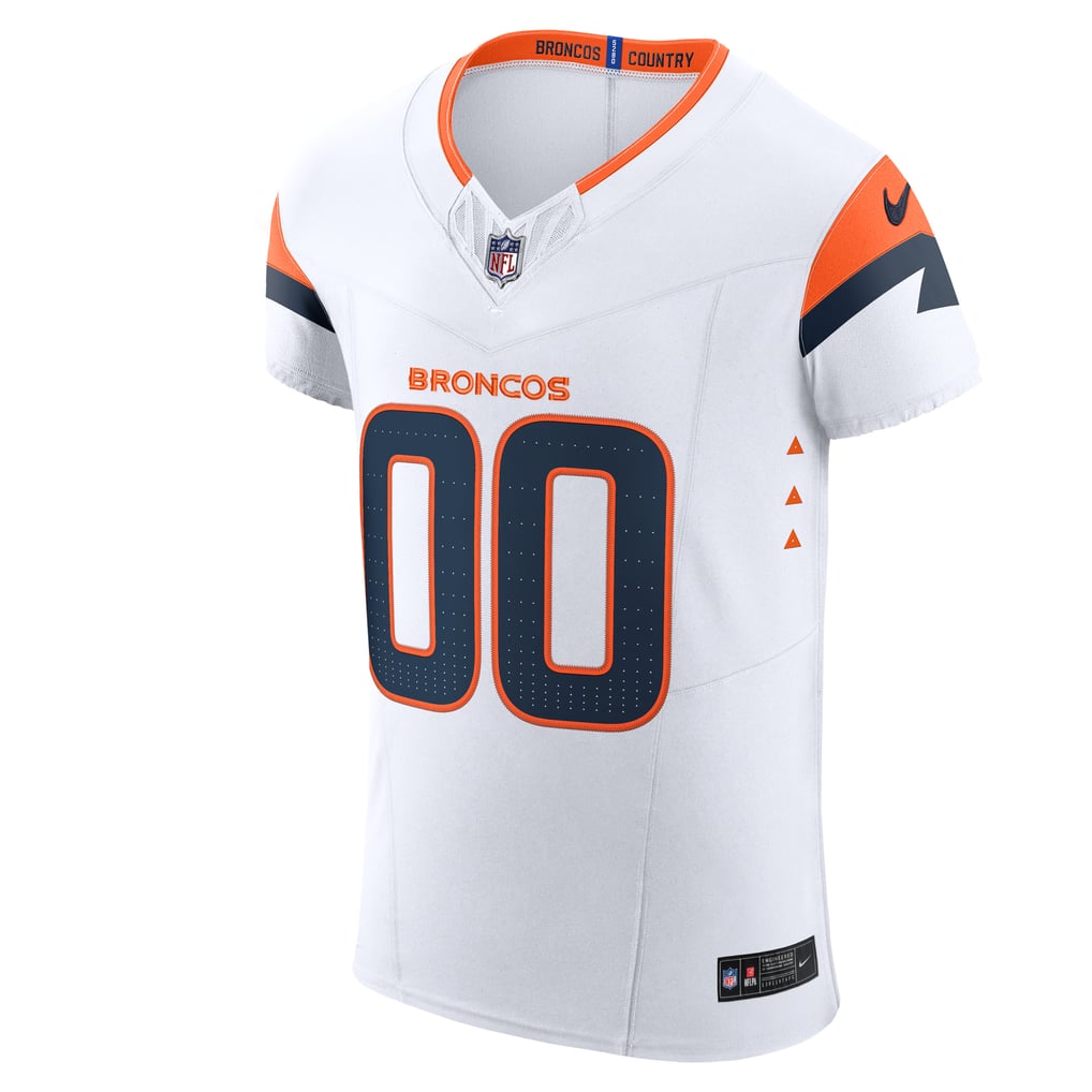 Men's Denver Broncos White Vapor F.U.S.E. Elite Custom Jersey