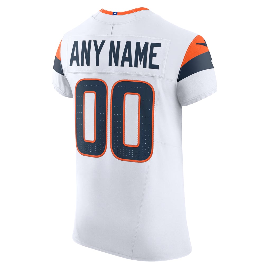 Men's Denver Broncos White Vapor F.U.S.E. Elite Custom Jersey