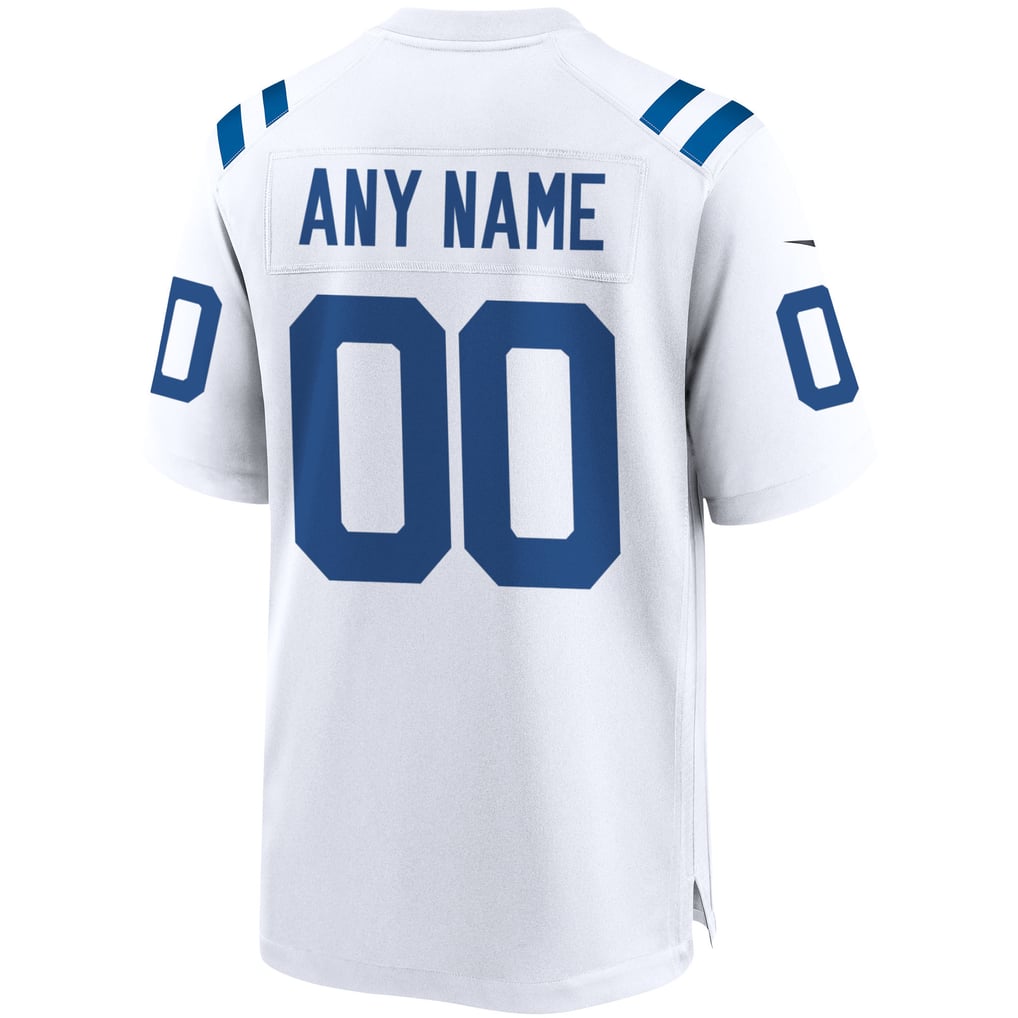 Men's Indianapolis Colts White Custom Game Jersey