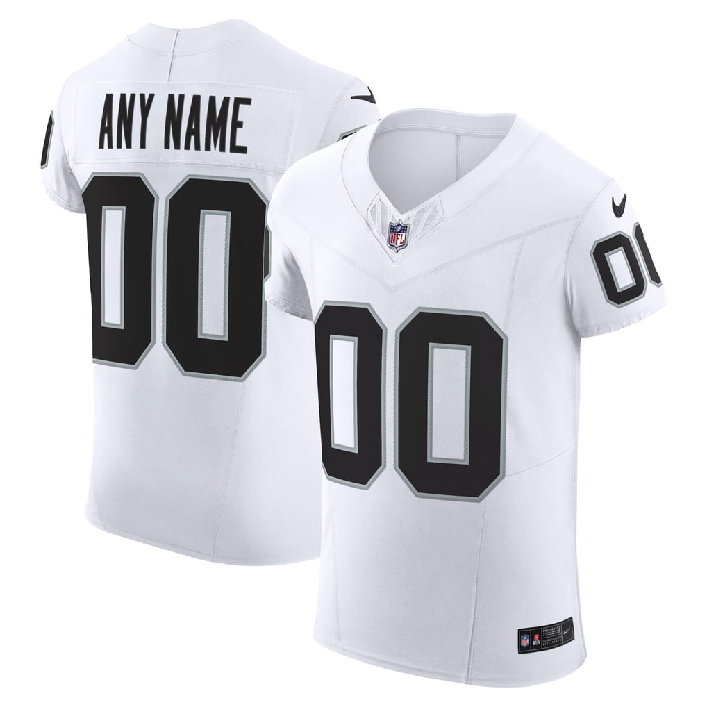Men's Las Vegas Raiders White Vapor F.U.S.E. Elite Custom Jersey