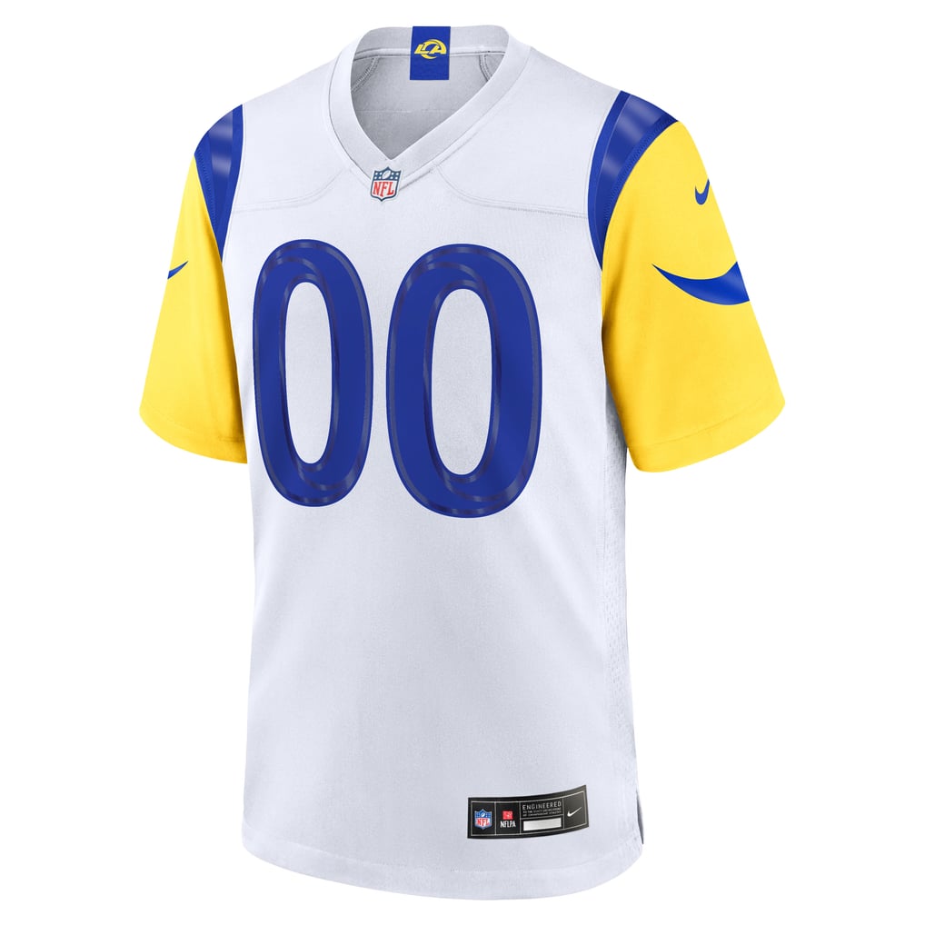 Men's Los Angeles Rams White Custom Game Jersey