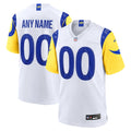 Men's Los Angeles Rams White Custom Game Jersey