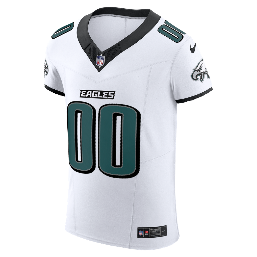 Men's Philadelphia Eagles White Vapor F.U.S.E. Elite Custom Jersey