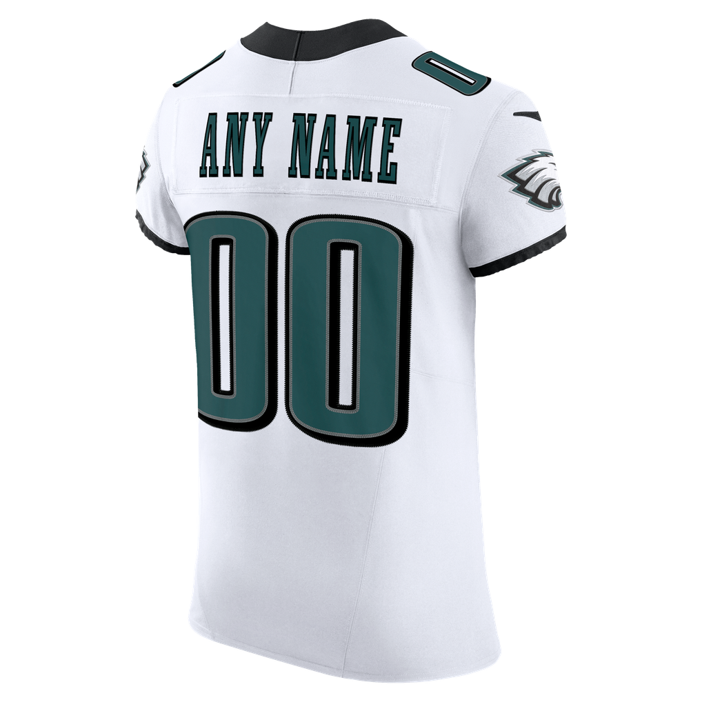 Men's Philadelphia Eagles White Vapor F.U.S.E. Elite Custom Jersey