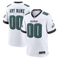 Men's Philadelphia Eagles White Custom Game Jersey